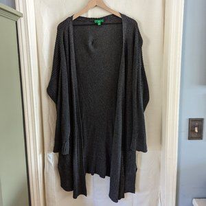 Dark Gray Long Knit Cardigan